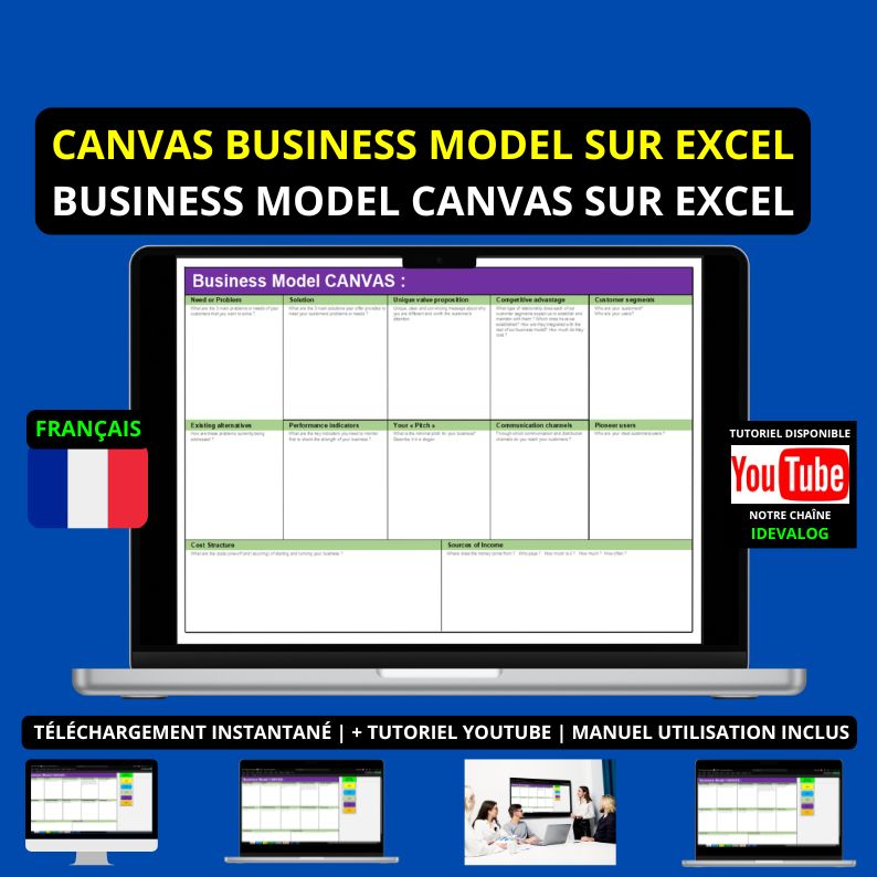 1 Business Model Canvas sur Excel | Créez votre Stratégie d’Entreprise facilement – Image 1