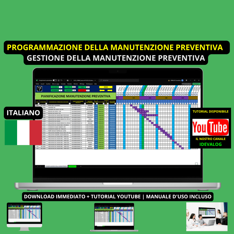 1 Gestione della manutenzione preventiva su Excel | Pianificazione della manutenzione su Excel – Image 1