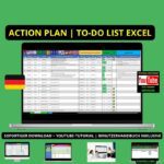 Excel-Aktionsplan | Aufgabenliste | To-Do-Liste | Professioneller Aktionsplan