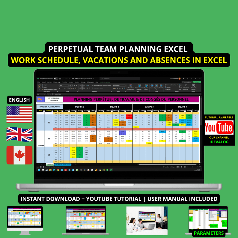 1 Staff Scheduling in Excel | Managing Schedules, Leave, and Absences – Image 1
