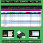 Daily Time Tracking, Schedules & Break Management | Tracking Work Hours in Excel – Image 4